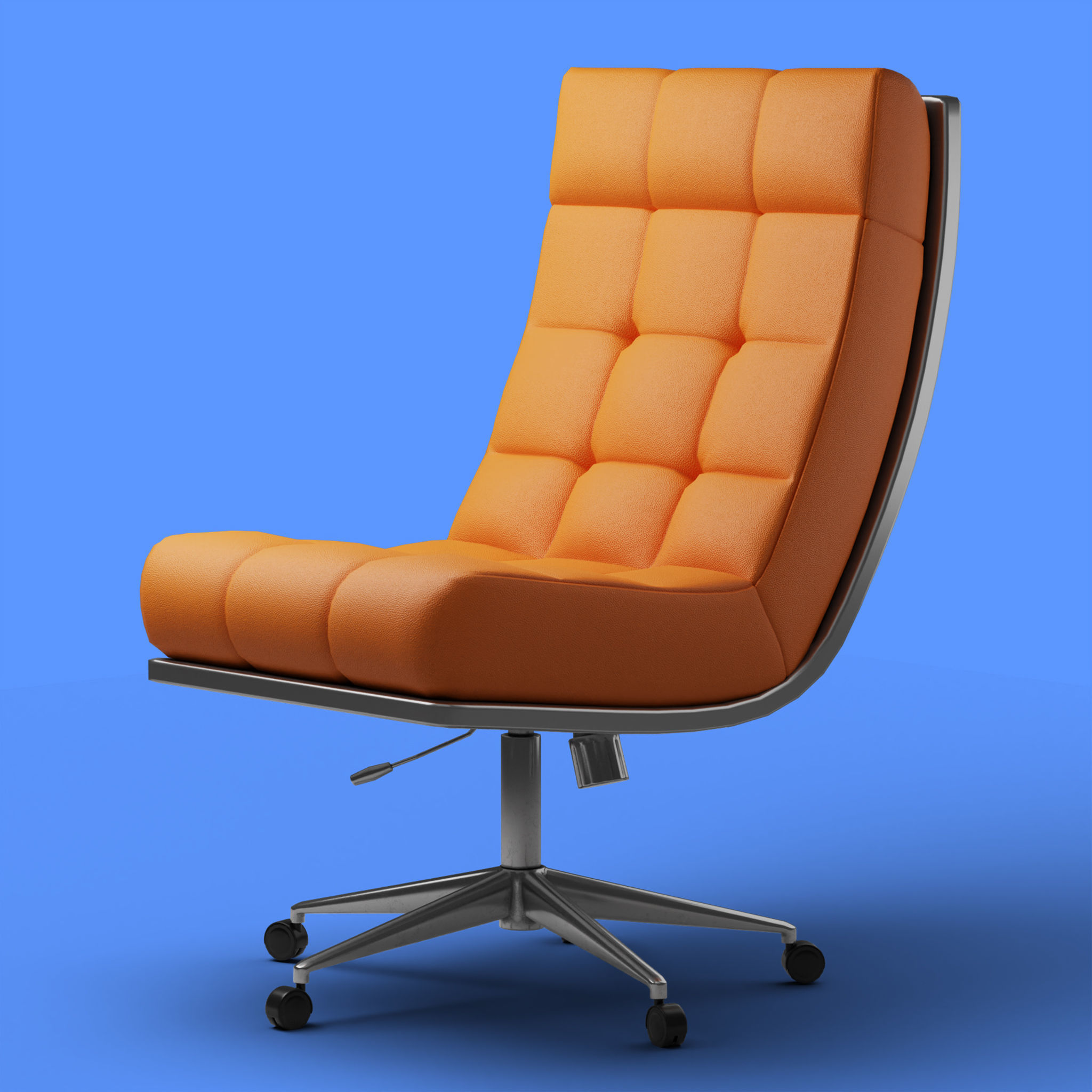 Luxury and Futuristic modern relaxing leather chair  Low-poly 3D model_5