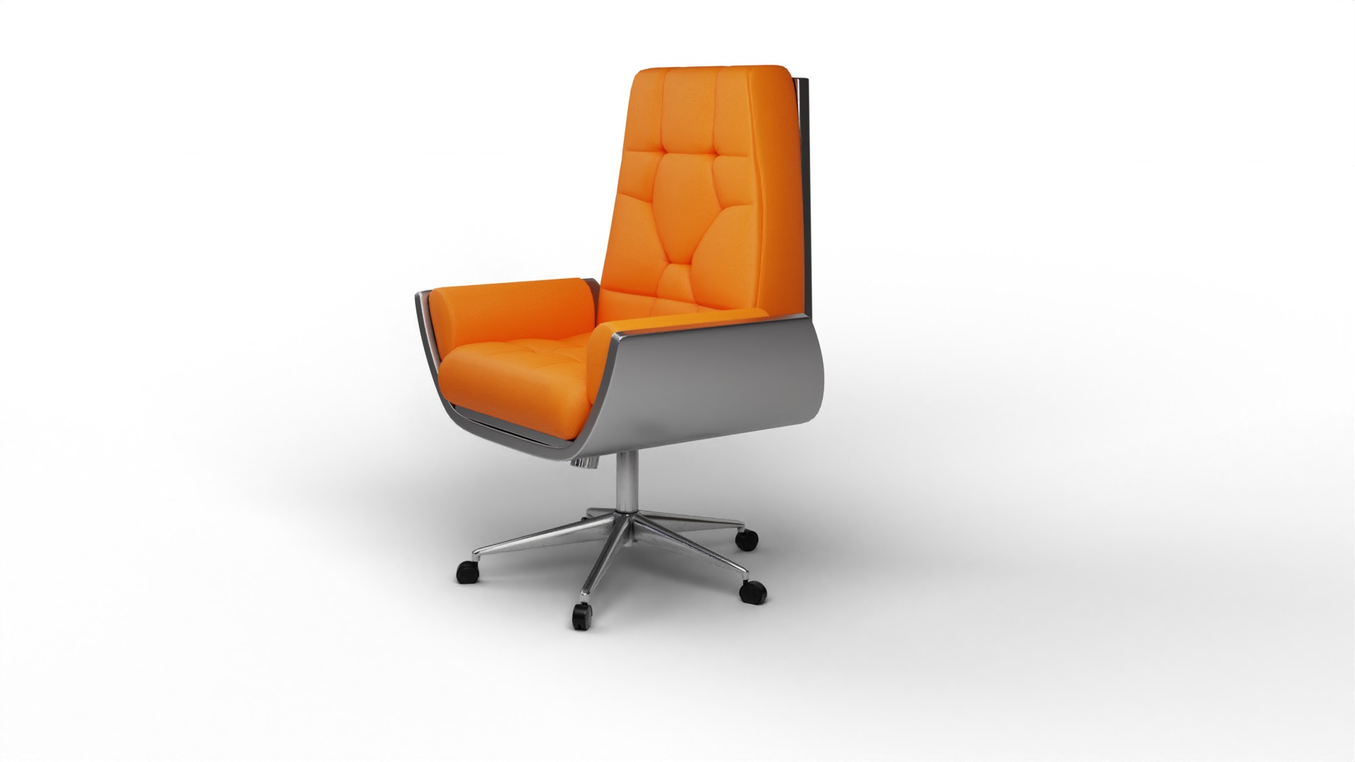 Luxury and Futuristic modern relaxing leather chair  Low-poly 3D model_12