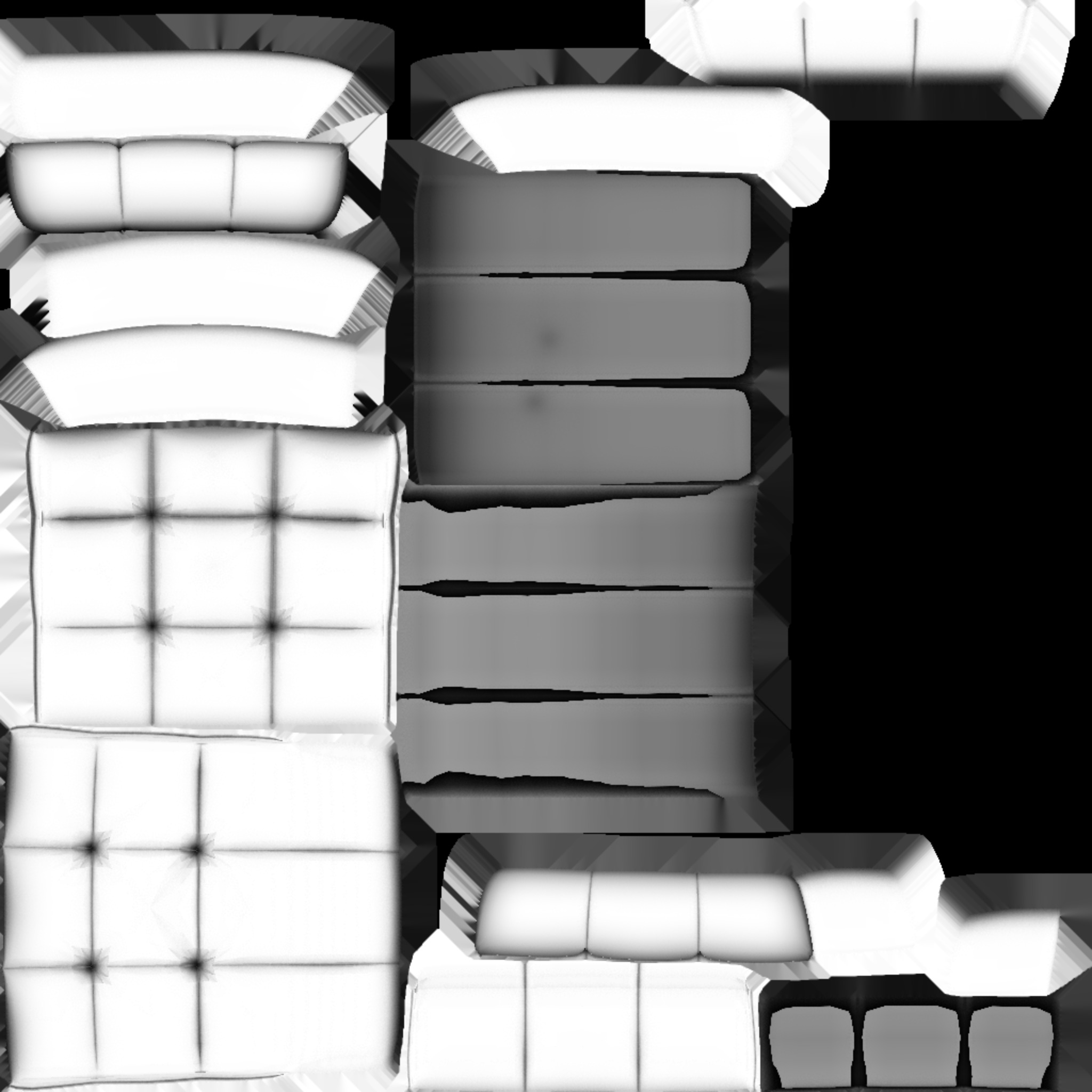 Luxury and Futuristic modern relaxing leather chair  Low-poly 3D model_6