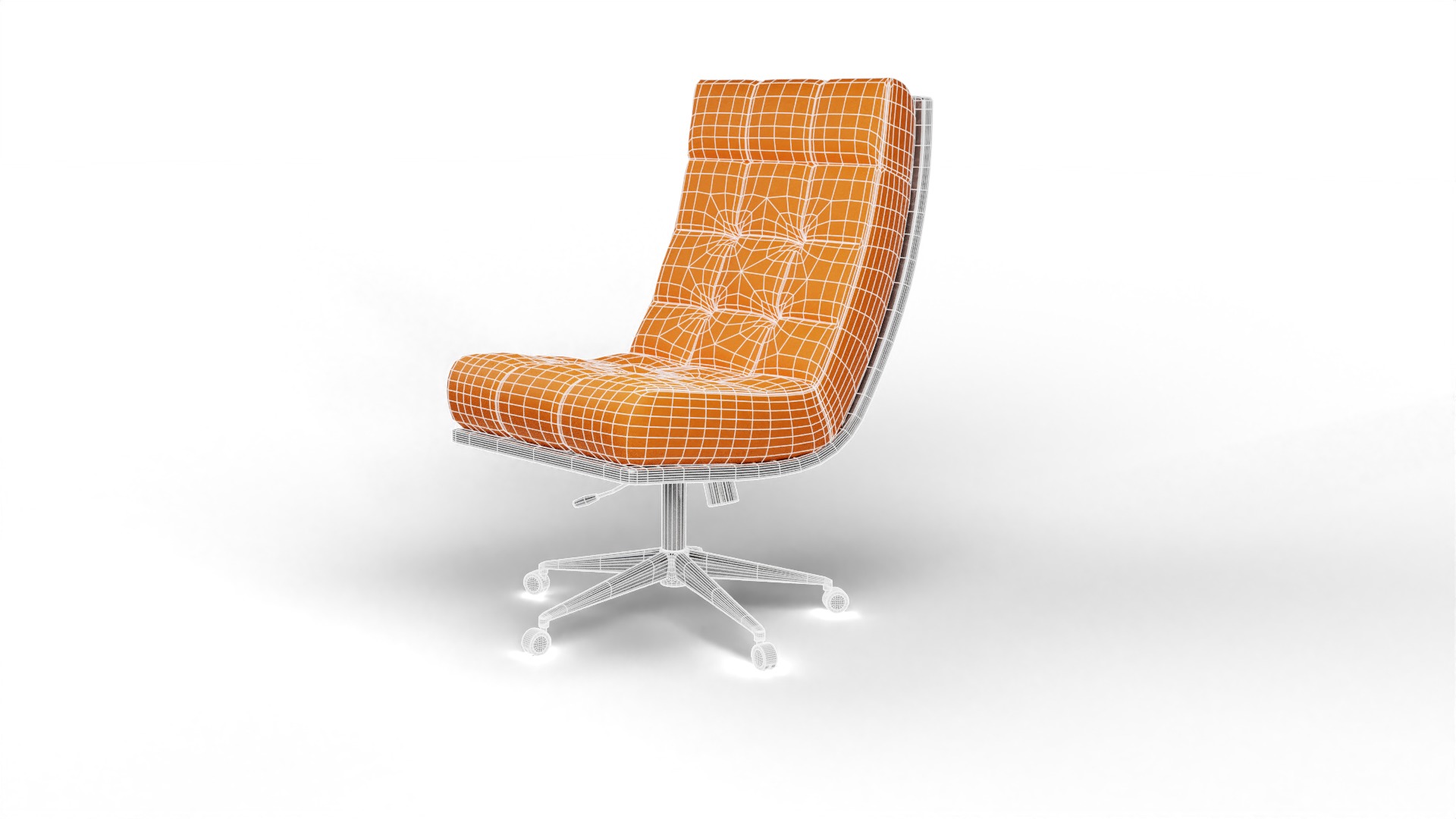 Luxury and Futuristic modern relaxing leather chair  Low-poly 3D model_11