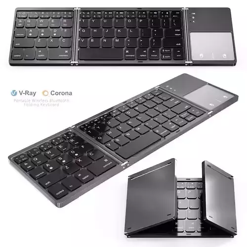 Portable Wireless Bluetooth Folding Keyboard