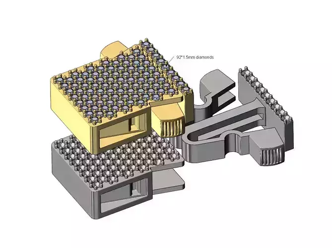 Diamond iced flexure bracelet and chain clasp