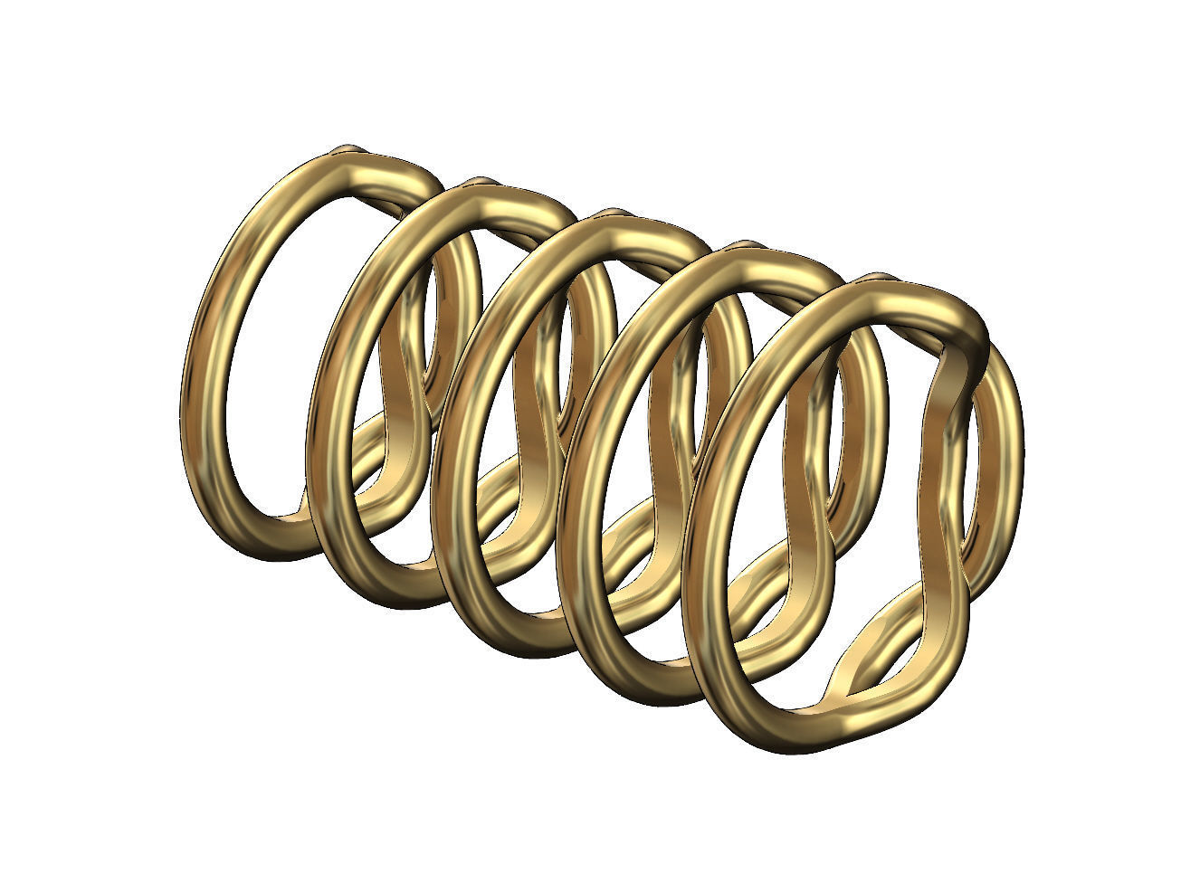 Twisted overlapping knot link ring US sizes 6to10 3D print model_5