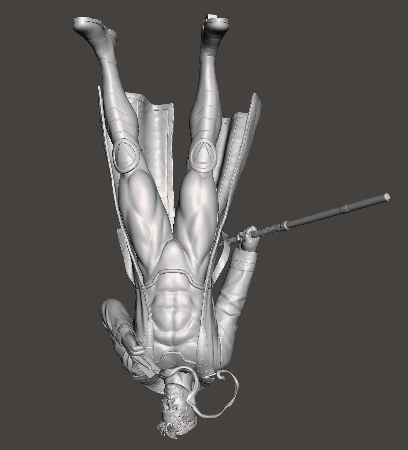 gambit with base 3d model stl 3d print ready 3D print model_2