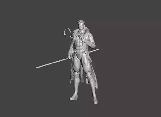gambit with base 3d model stl 3d print ready 3D print model