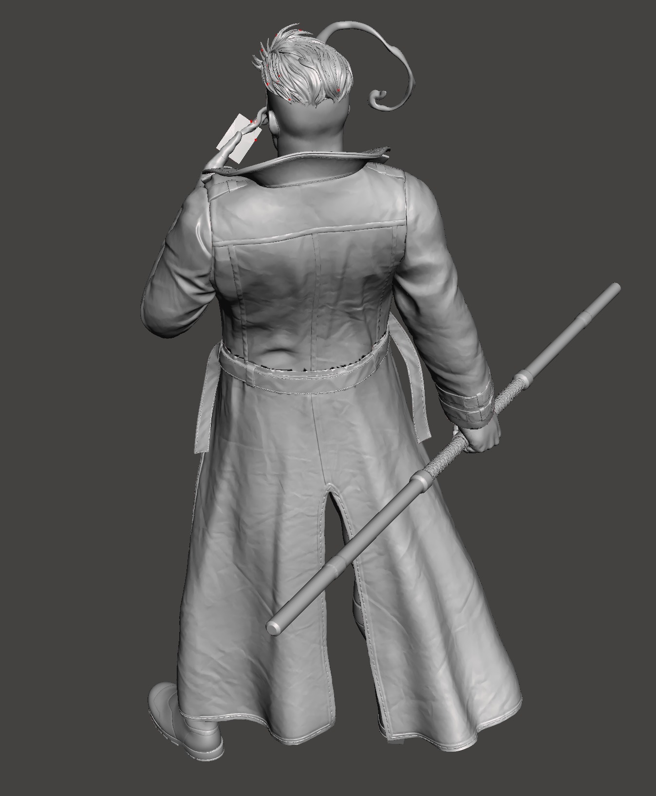 gambit with base 3d model stl 3d print ready 3D print model_5