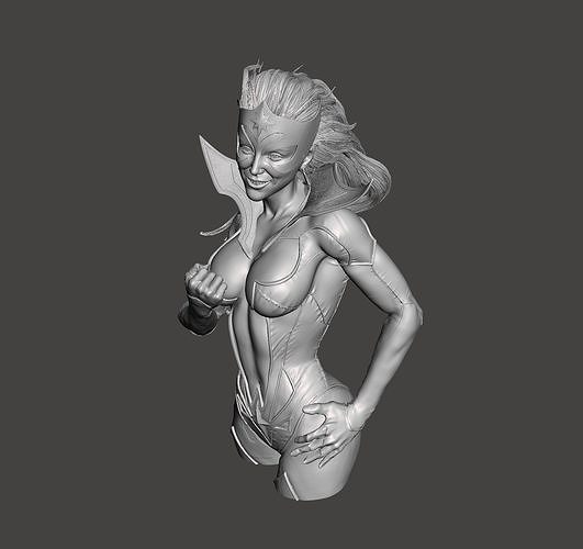 star sapphire 3d bust model with base for 3d printing 3D print model