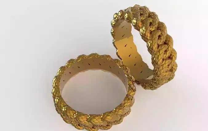 Snake pattern ring 3D print model