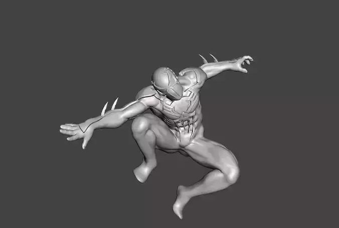 Spiderman 2099 3d model ready for 3d printing