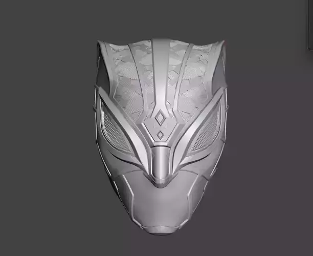 Black panther Helmet Face cover 3d model ready for 3d printing