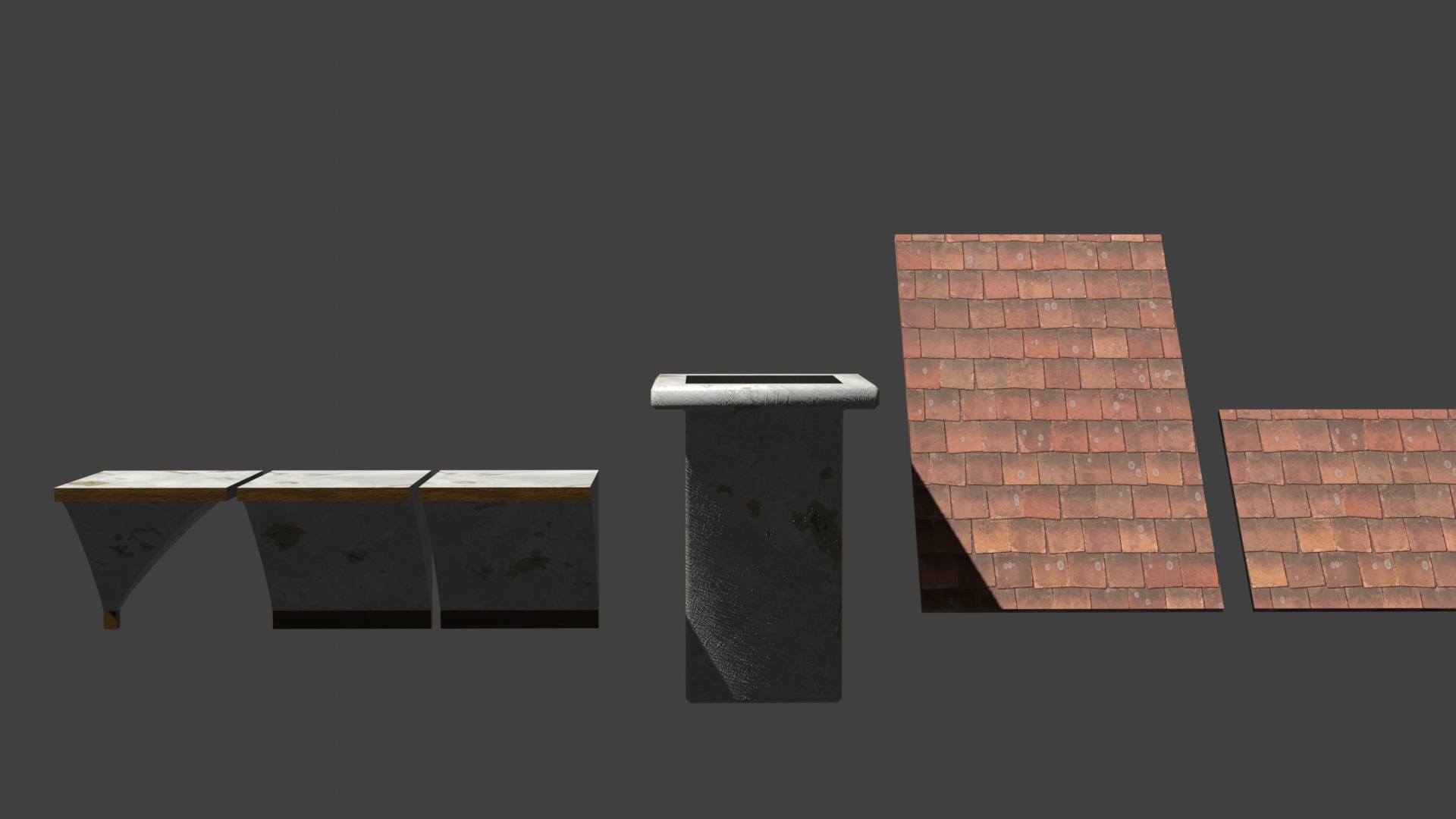 Medieval Building Modular Kit - Low Poly and Game Ready Low-poly 3D model_11