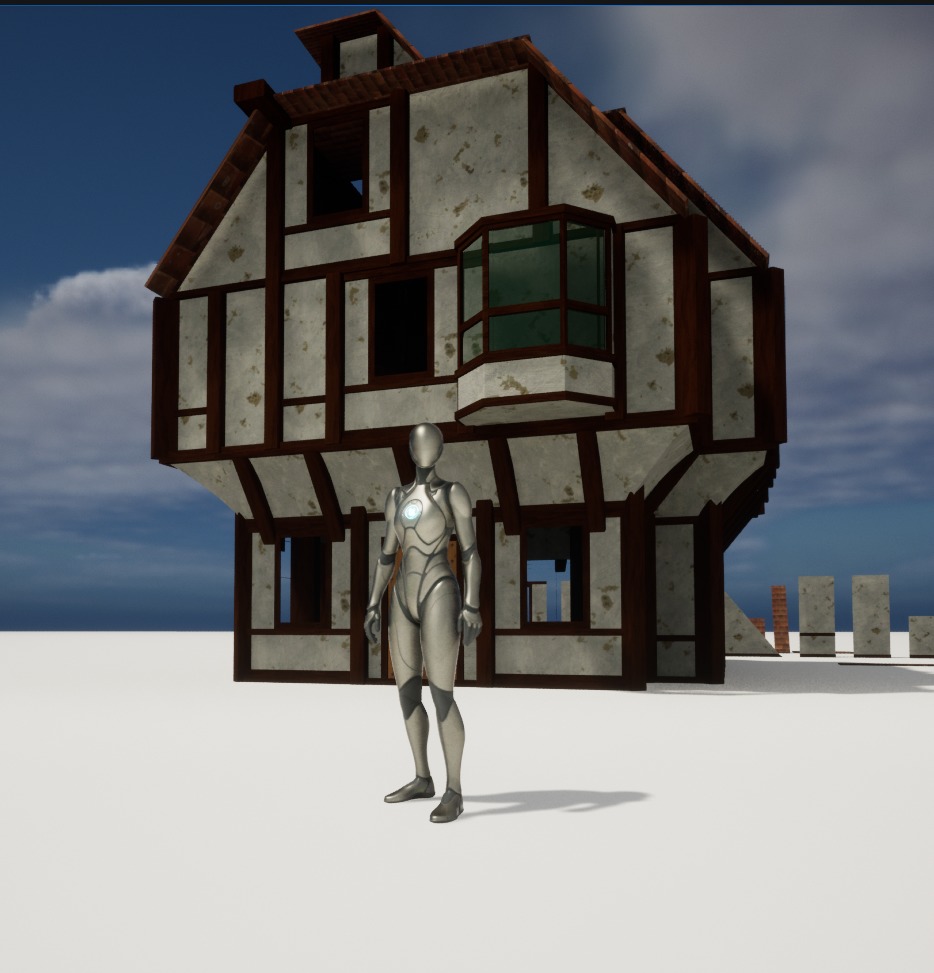 Medieval Building Modular Kit - Low Poly and Game Ready Low-poly 3D model_5