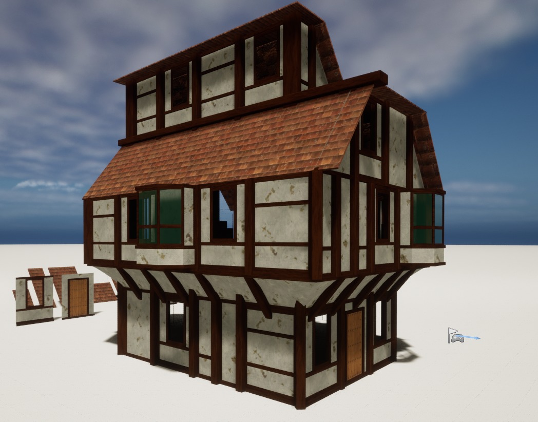 Medieval Building Modular Kit - Low Poly and Game Ready Low-poly 3D model_3