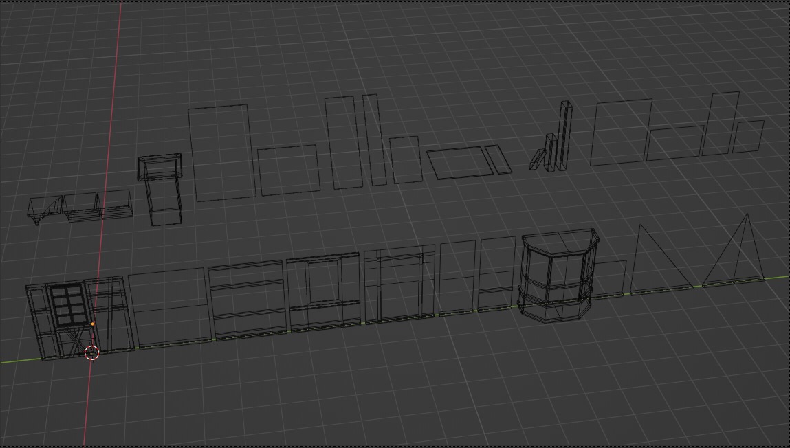 Medieval Building Modular Kit - Low Poly and Game Ready Low-poly 3D model_1