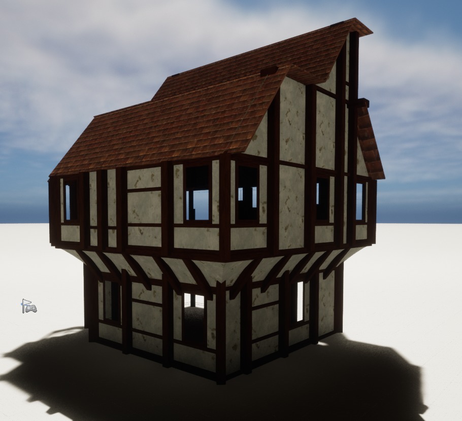 Medieval Building Modular Kit - Low Poly and Game Ready Low-poly 3D model_4