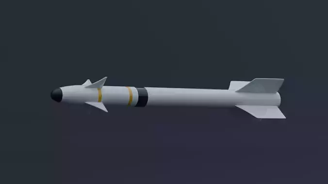 Aim-9B Low Poly Air to Air Missile