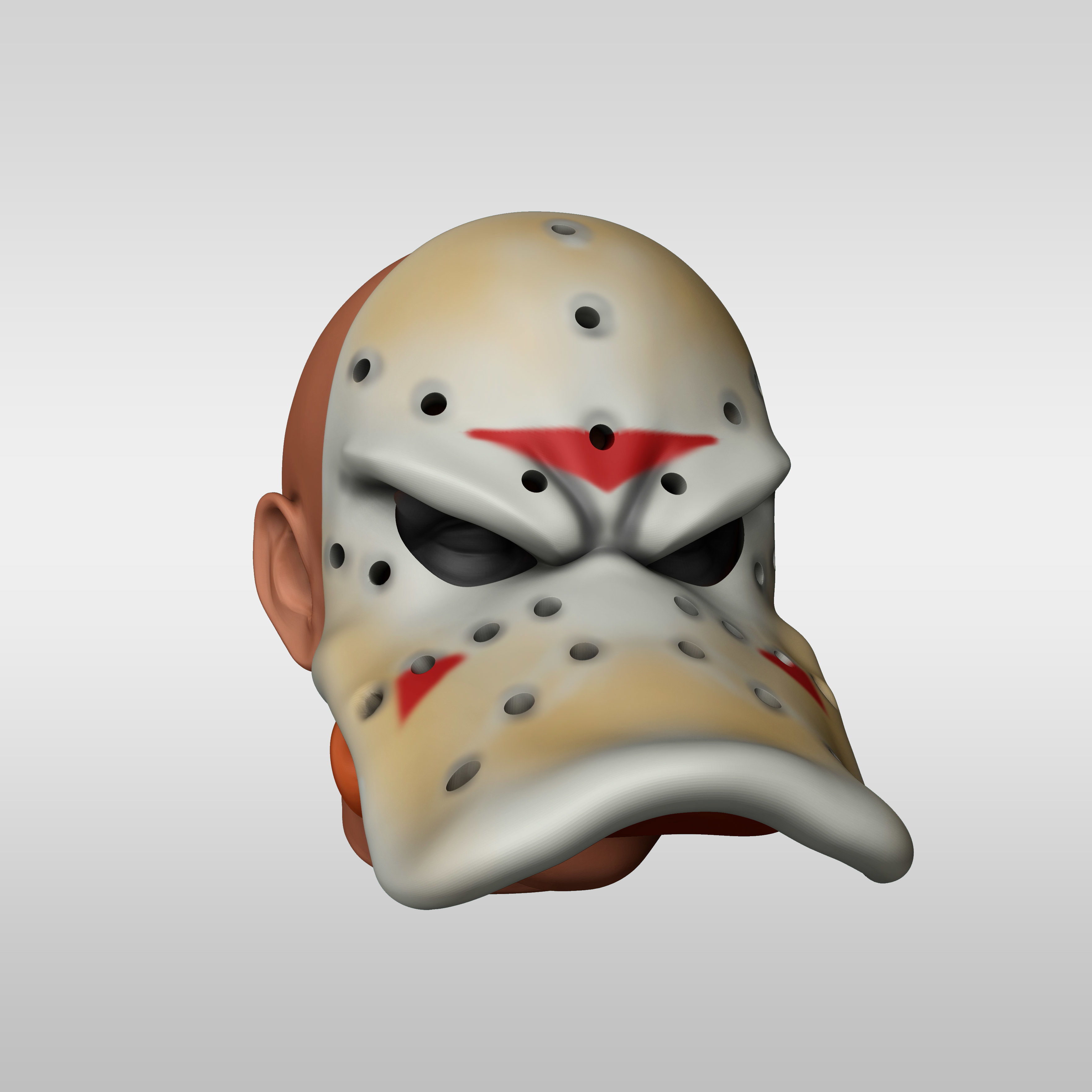 Migthy Ducks Daffy Mask Hockeys of Anaheim 3D print model_4