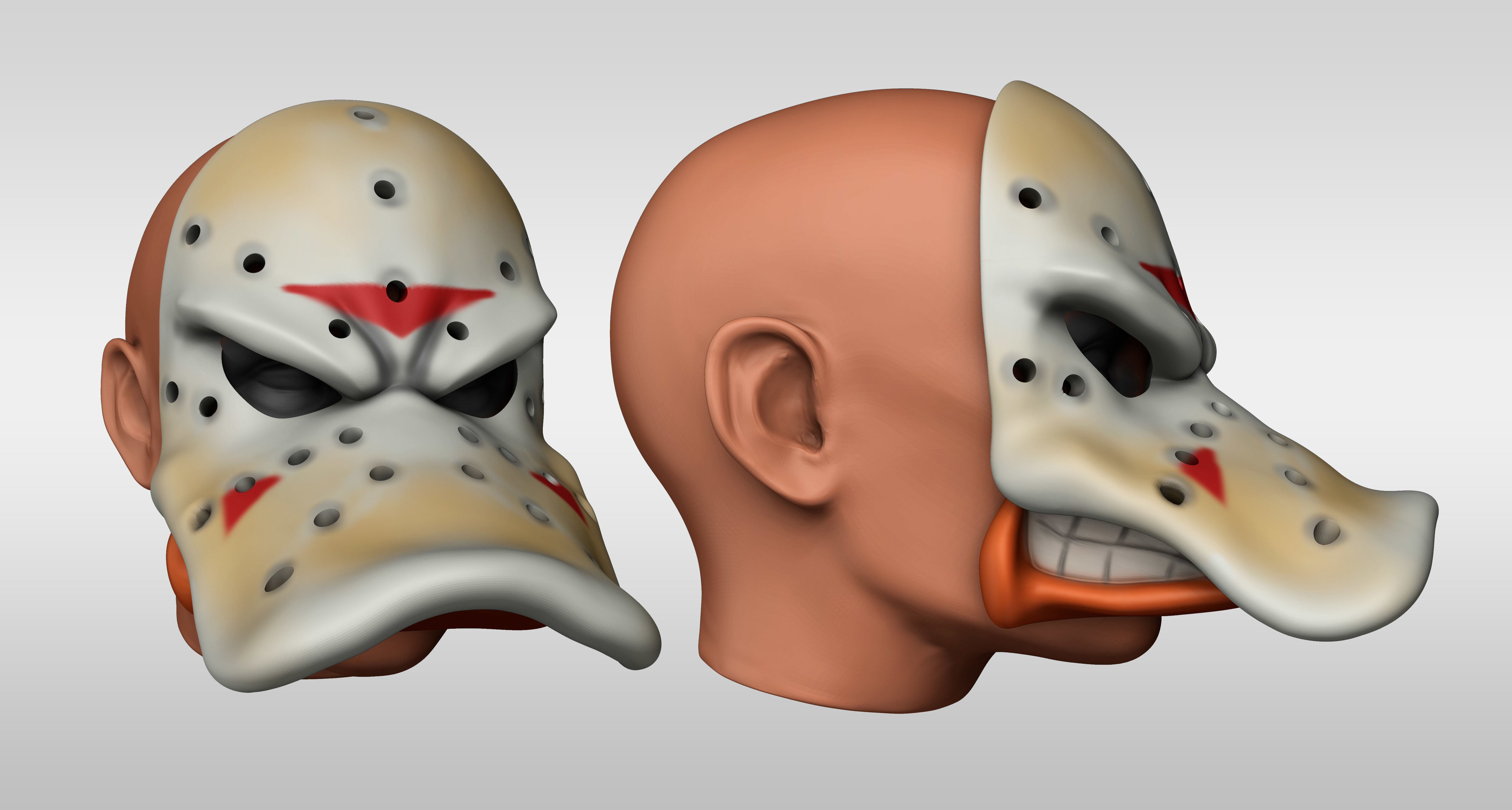 Migthy Ducks Daffy Mask Hockeys of Anaheim 3D print model_5