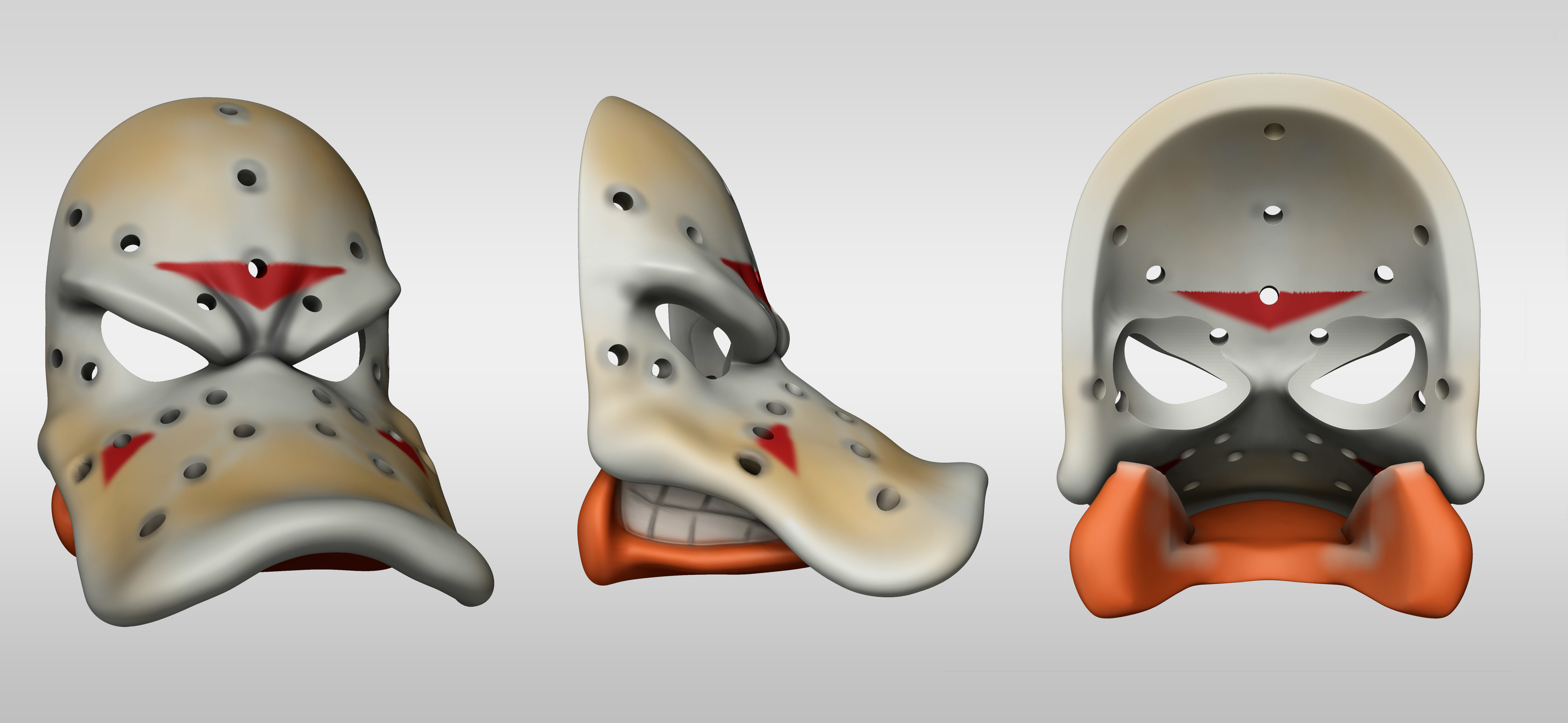 Migthy Ducks Daffy Mask Hockeys of Anaheim 3D print model_1