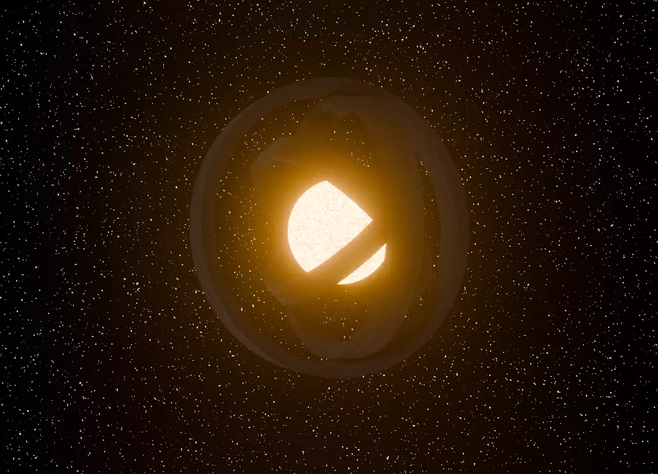 Dyson sphere Low-poly 3D model_0