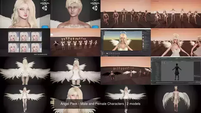 Angel Pack - Male and Female Characters