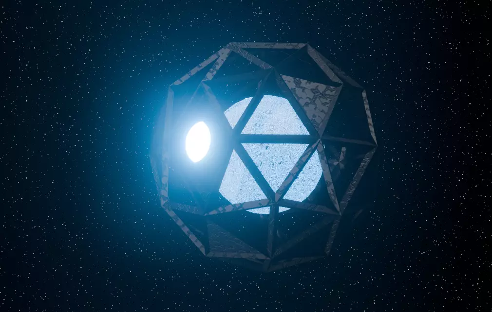 Dyson sphere space gun Low-poly 3D model