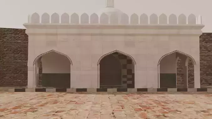 Mosque Masjid Low-poly 3D model