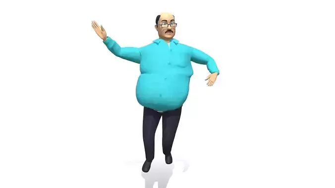 cartoon old uncle character Free 3D model