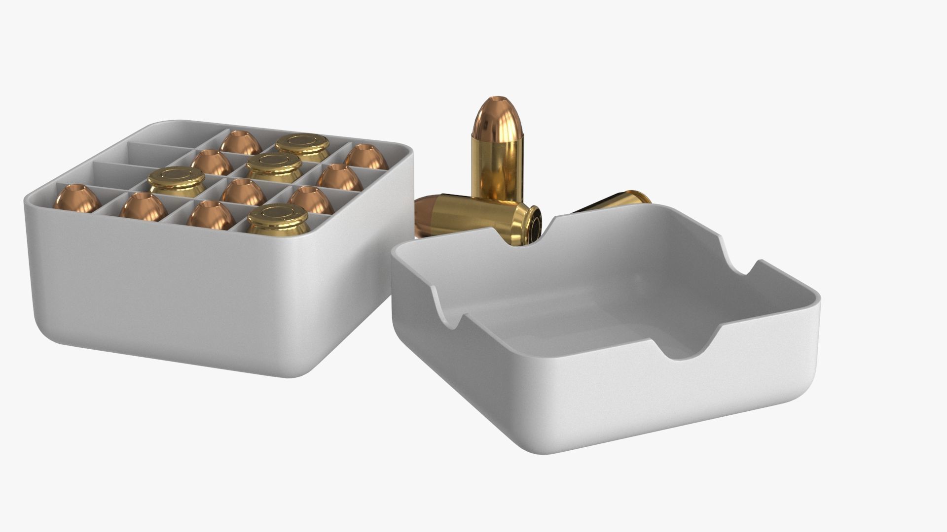 Bullets 45 mm Low-poly 3D model_9