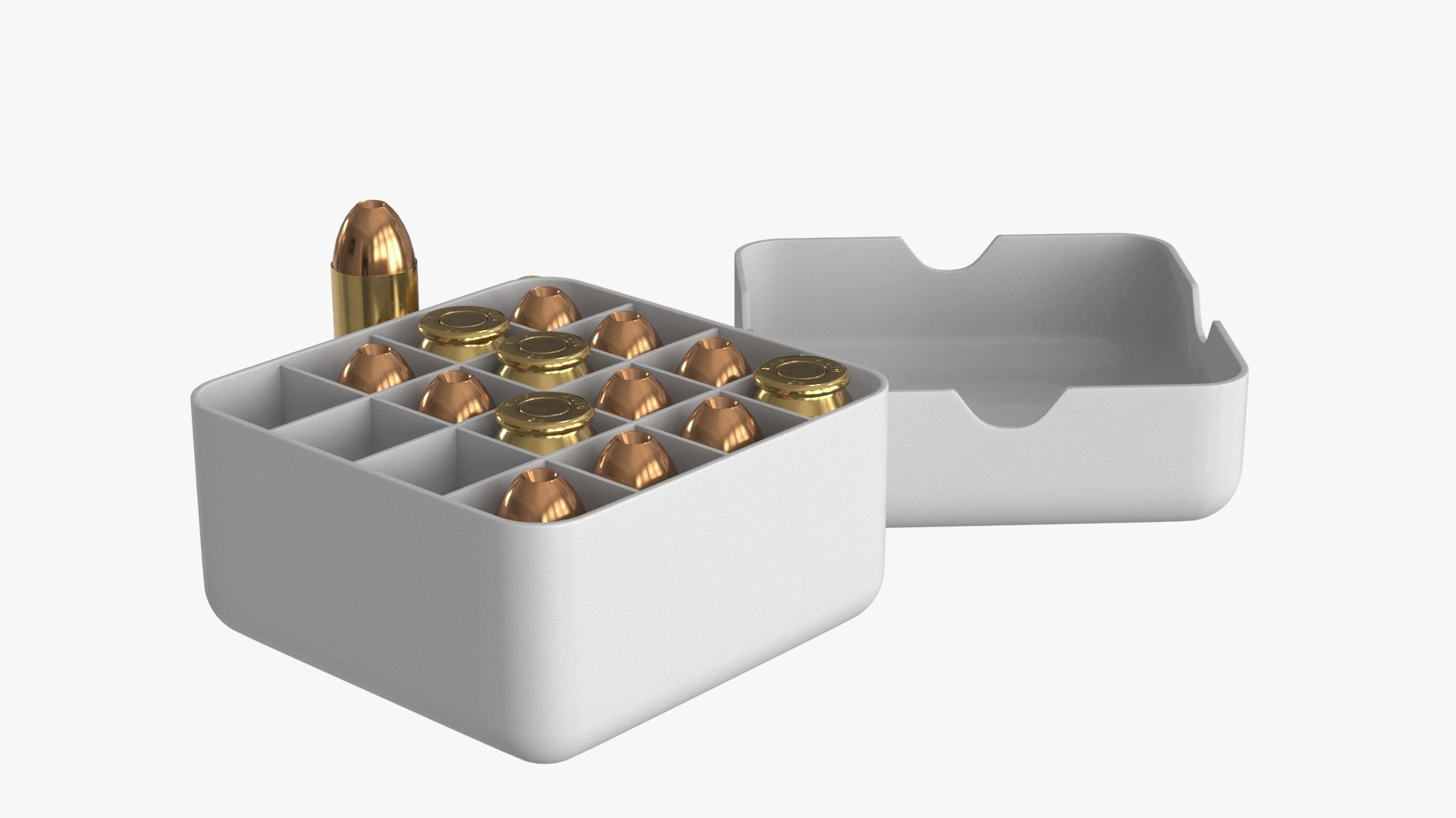 Bullets 45 mm Low-poly 3D model_10