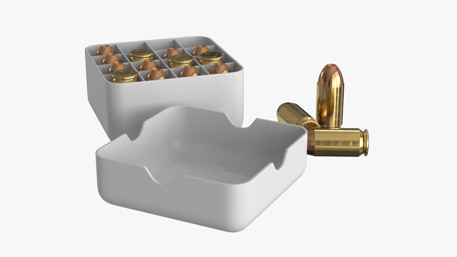 Bullets 45 mm Low-poly 3D model_8