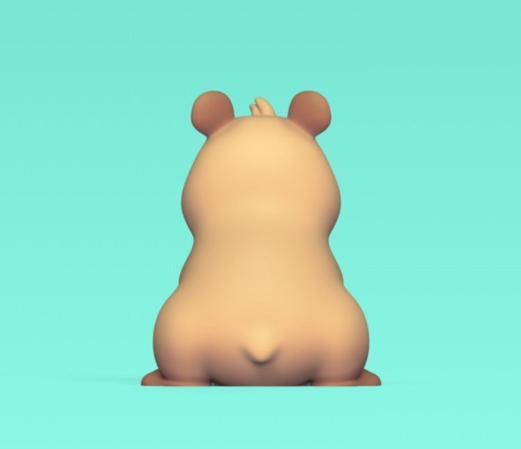 Capybara Cartoon 3D print model_4