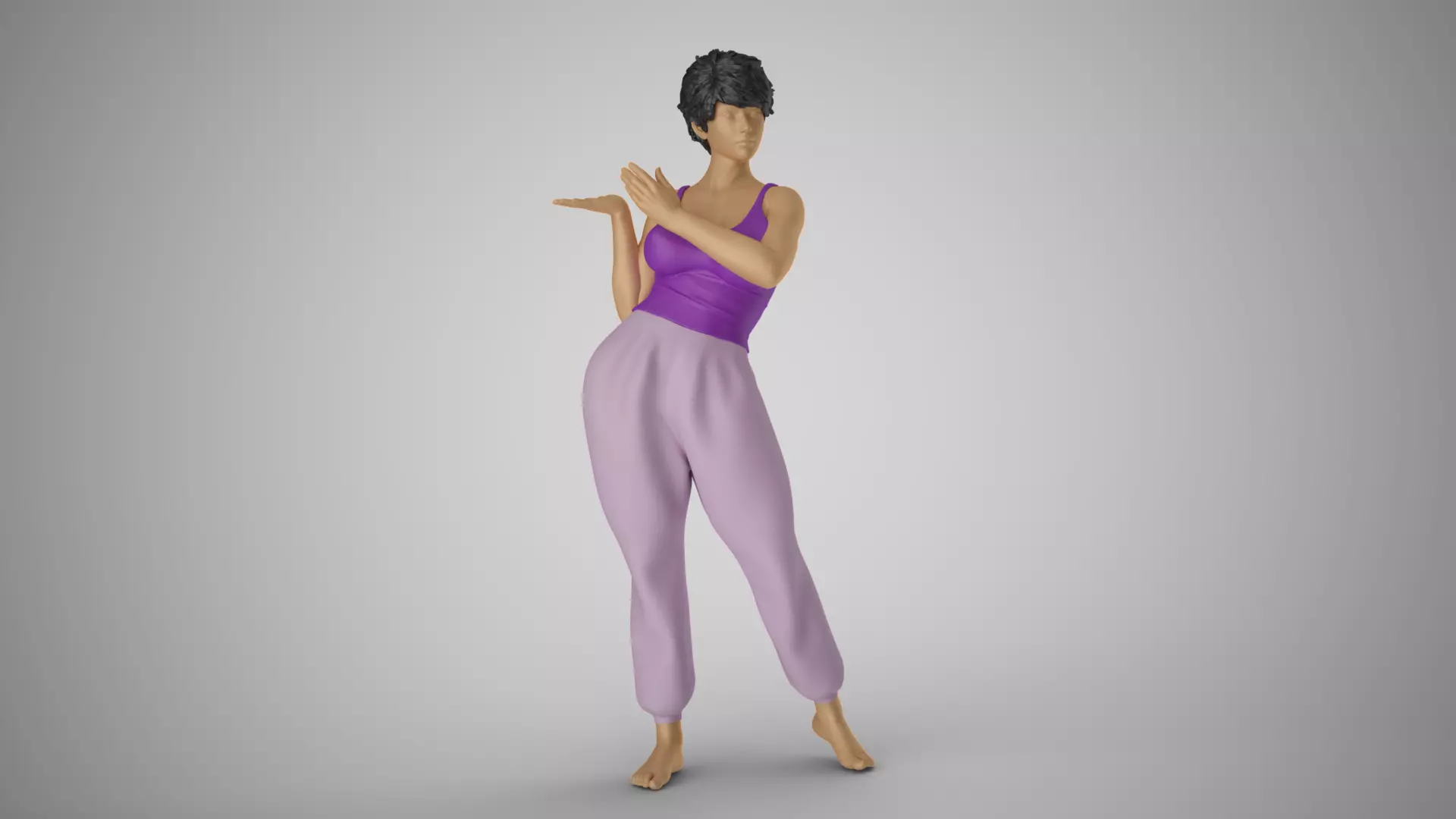 Woman Showing her Hand 3D print model_0