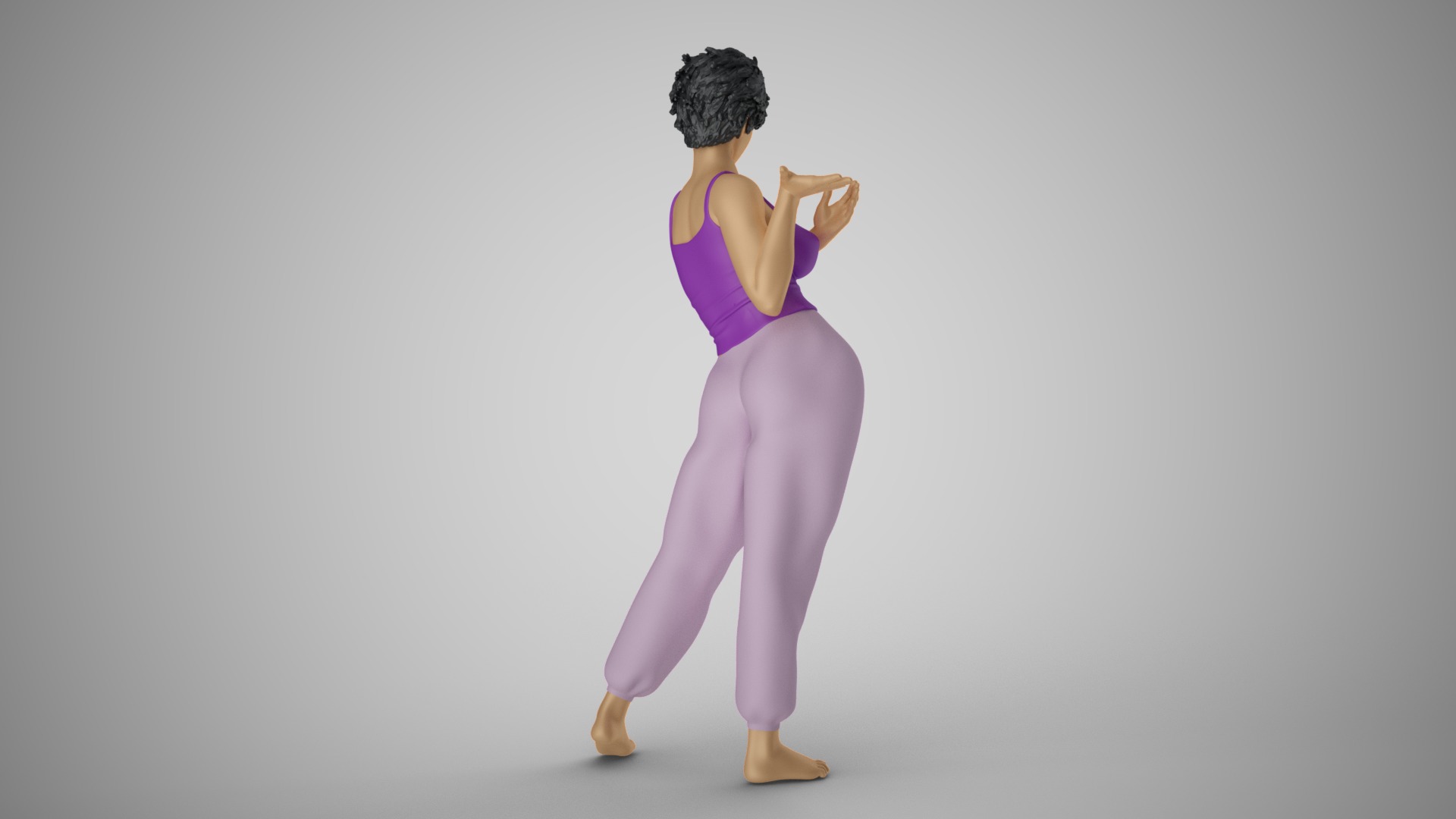 Woman Showing her Hand 3D print model_5