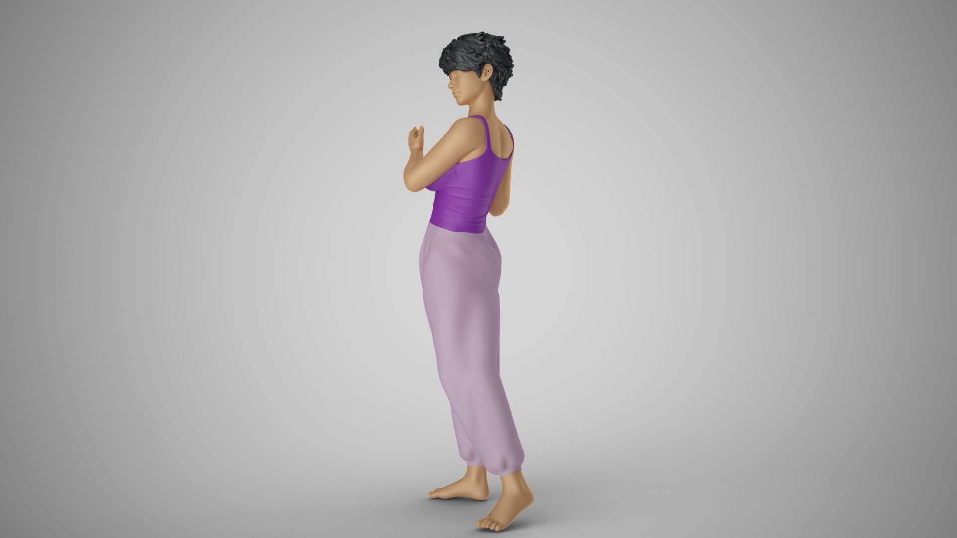 Woman Showing her Hand 3D print model_8