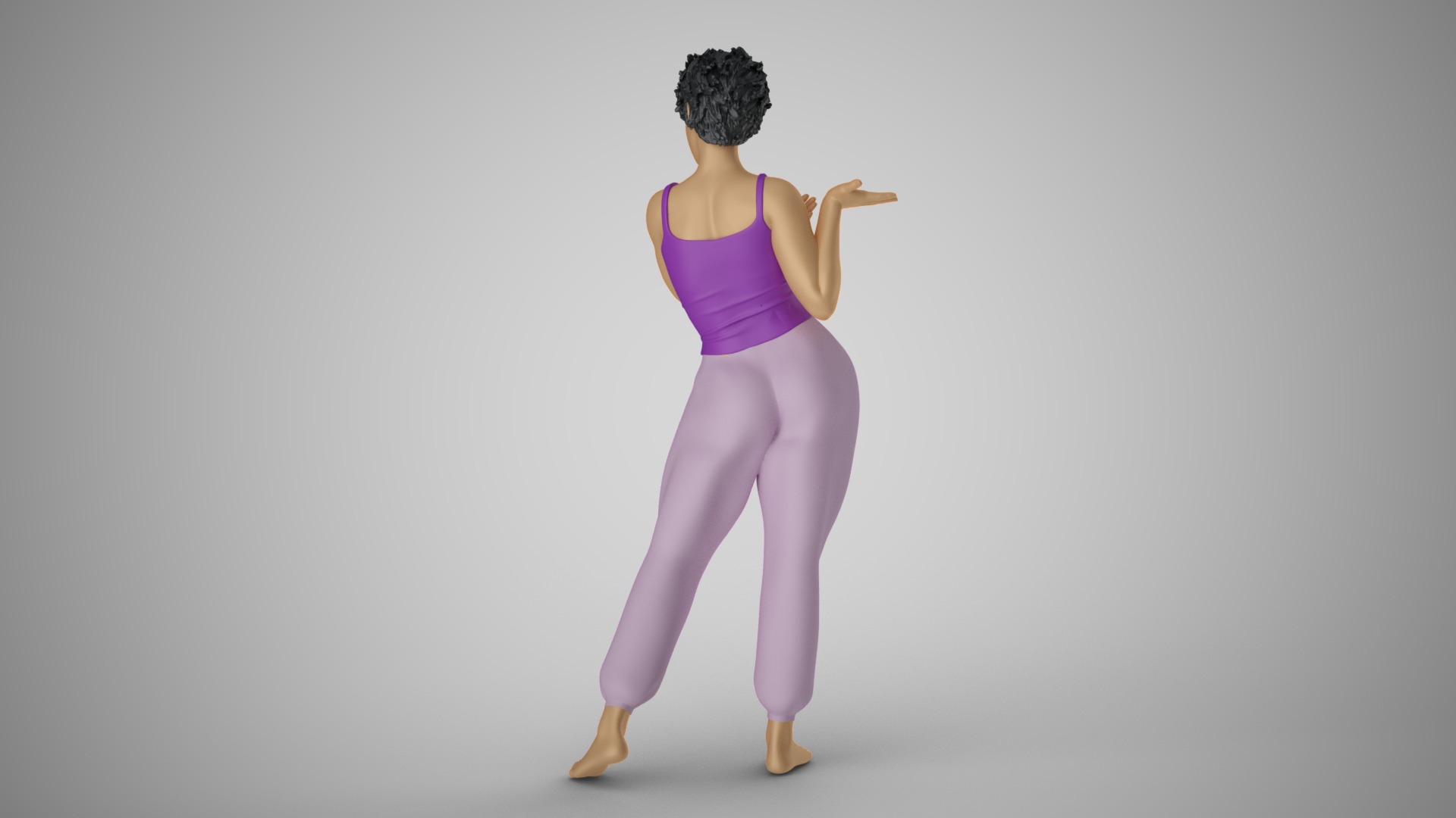 Woman Showing her Hand 3D print model_6