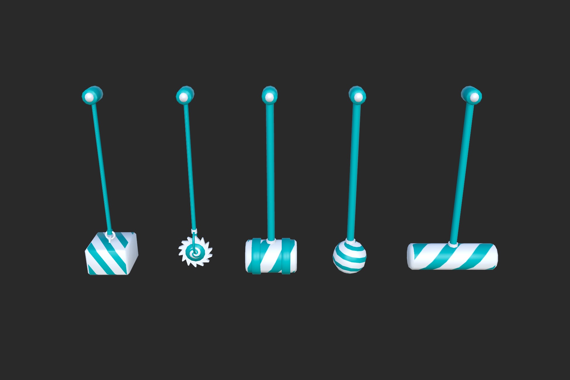 Runner Obstacles Pack Low-poly 3D model_4