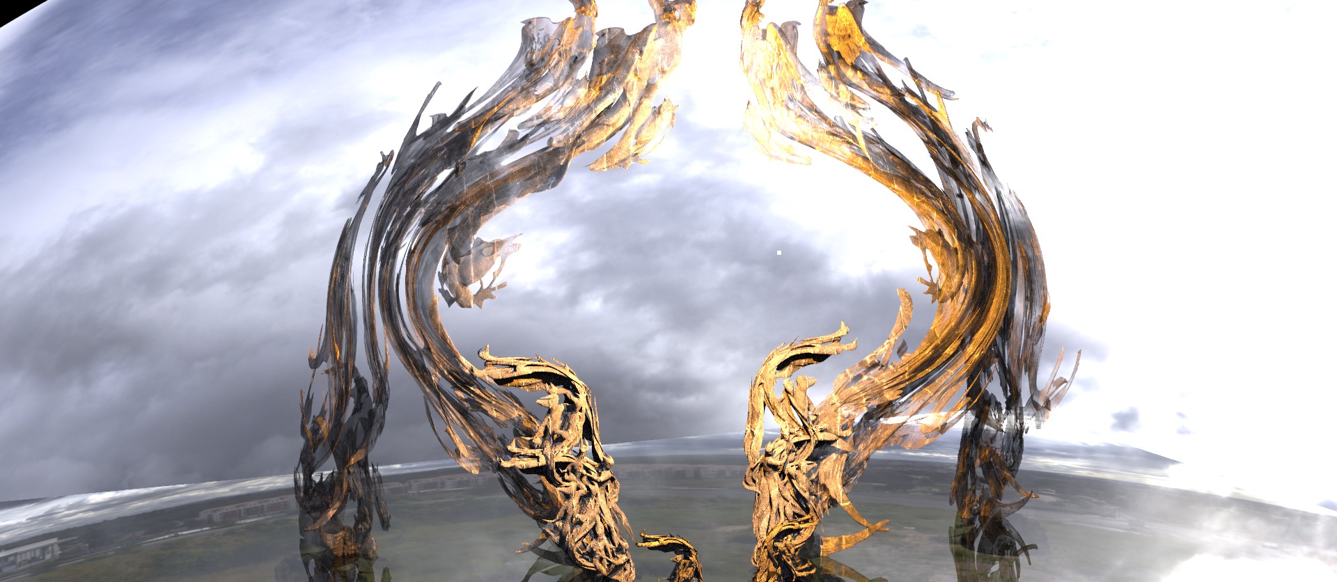 Angel ink gravity sculpture 3D model_1