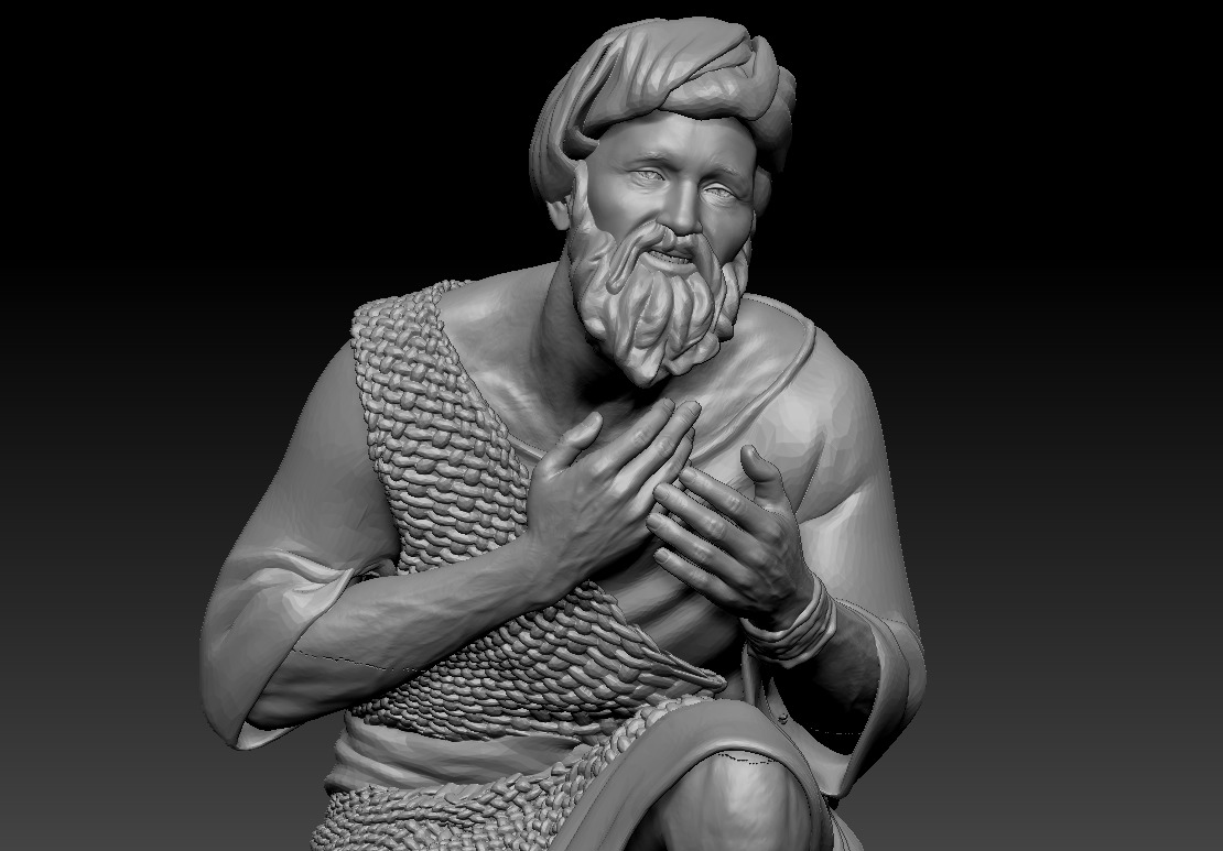 Adoring shepherd printable 3D print model_3