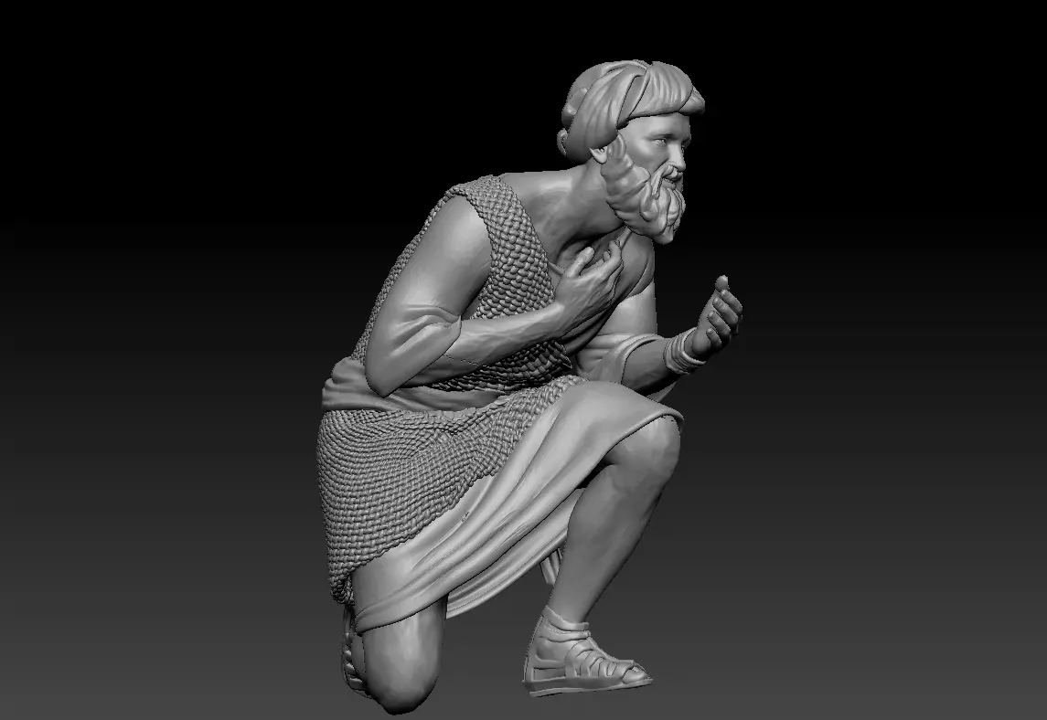 Adoring shepherd printable 3D print model_0
