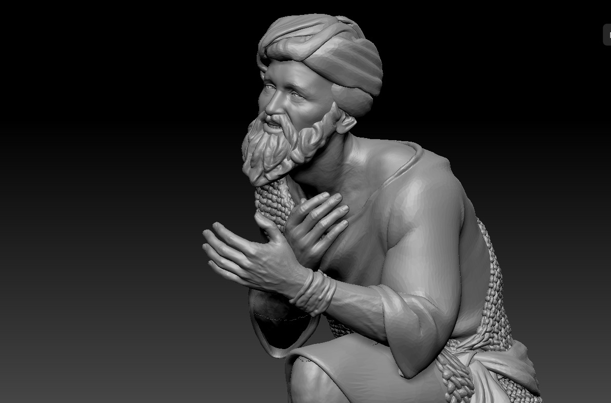 Adoring shepherd printable 3D print model_4