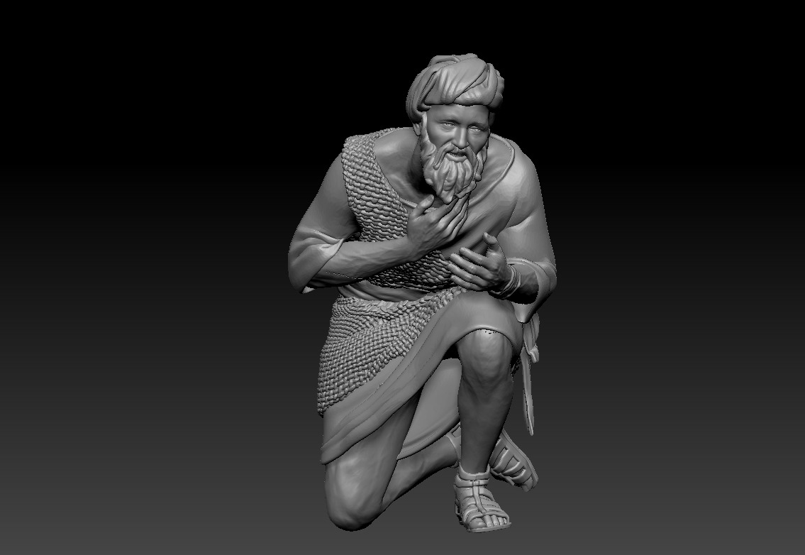 Adoring shepherd printable 3D print model_2