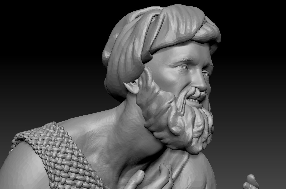 Adoring shepherd printable 3D print model_8