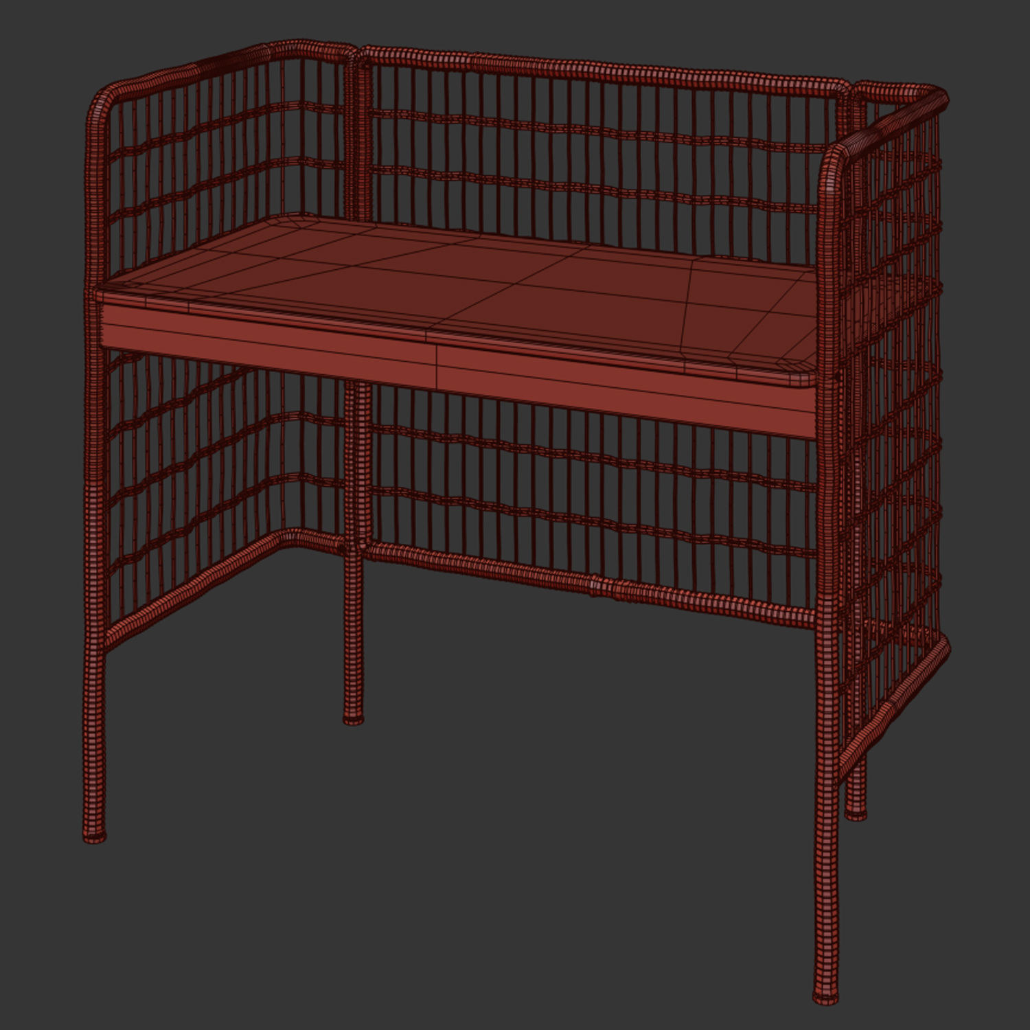 Writing desk FRYKSAS by ikea 3D model_3