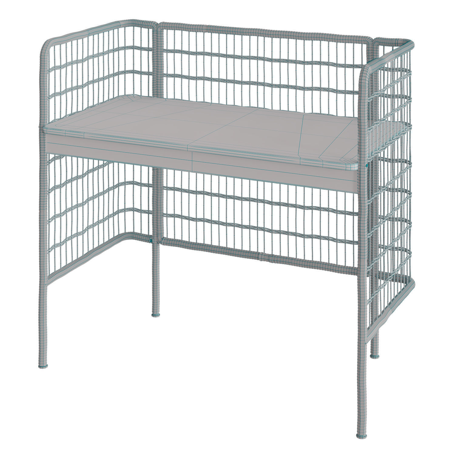 Writing desk FRYKSAS by ikea 3D model_2