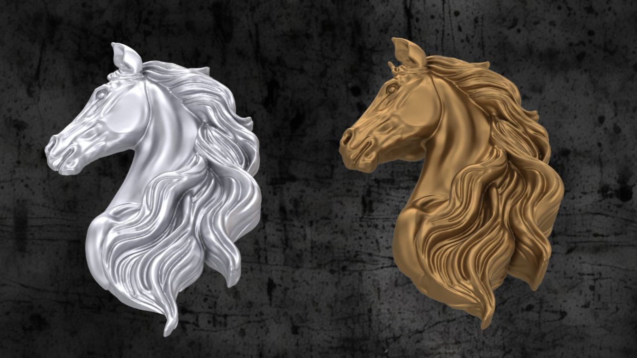 Head horse figure 3D print model_1