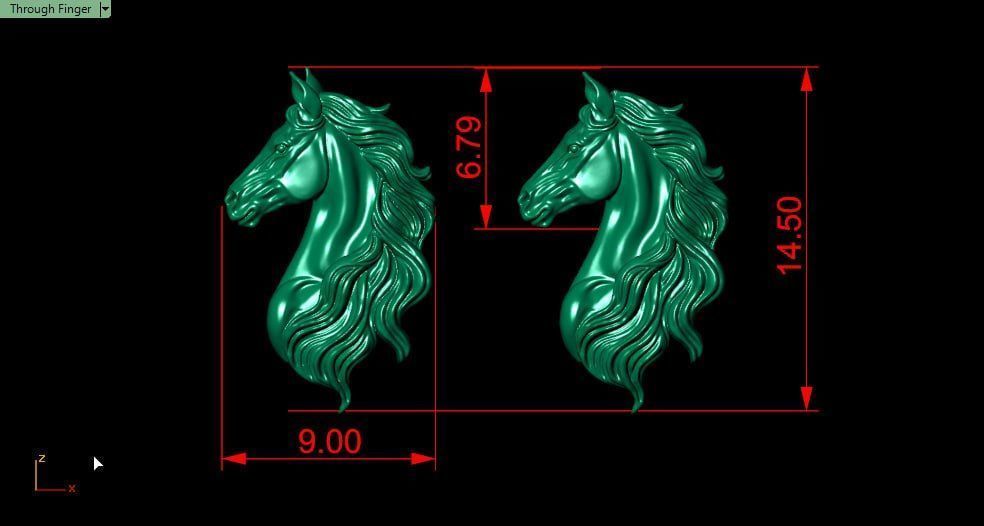 Head horse figure 3D print model_7