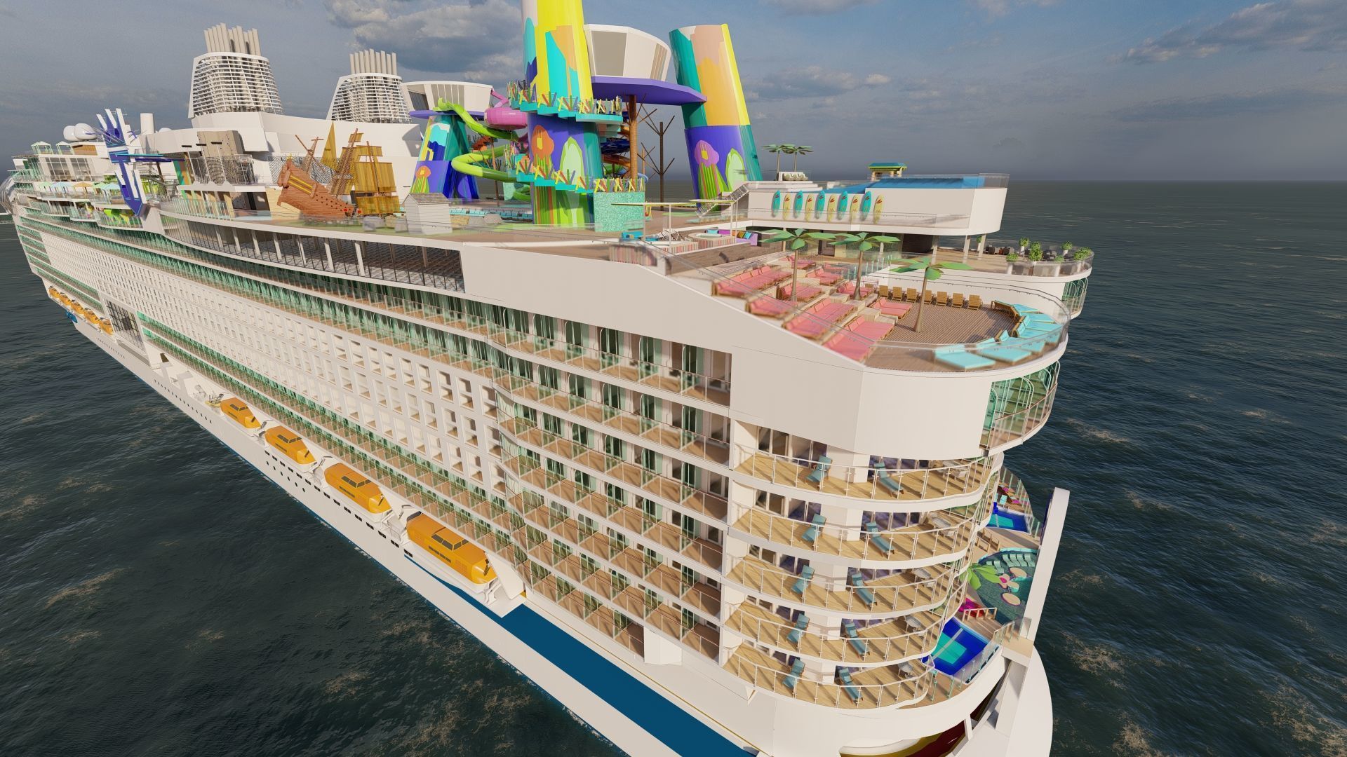 Icon of the Seas with full interior 3D model_3