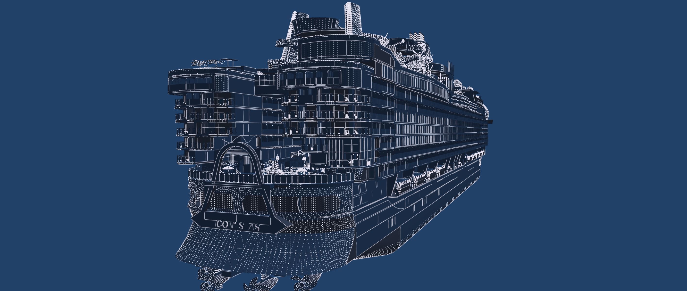 Icon of the Seas with full interior 3D model_52