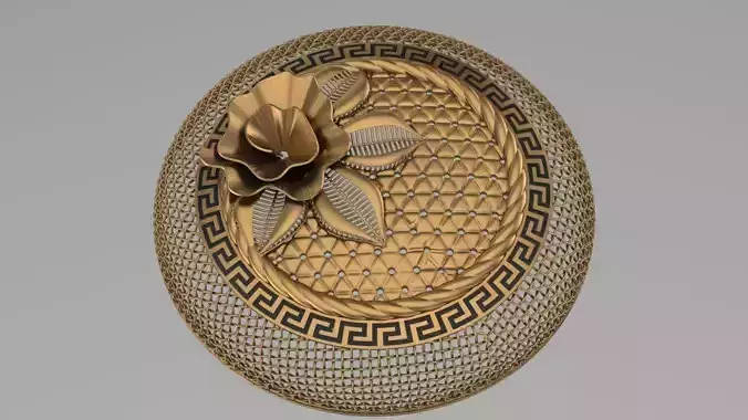 Huge gold main Arabic service part